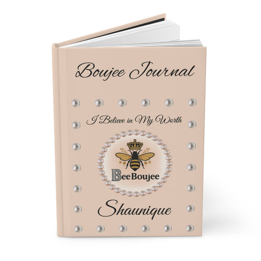 Personalized Bee Boujee Hardcover Journals (Matte & Honeycomb Editions)