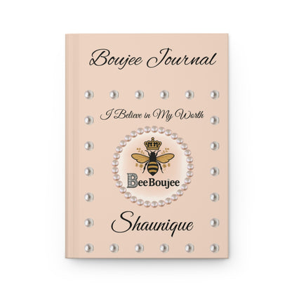 Personalized Bee Boujee Hardcover Journals (Matte & Honeycomb Editions)