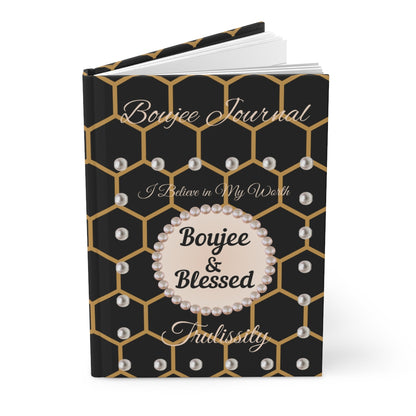 Personalized "Boujee & Blessed" Hardcover Journals (Matte & Honeycomb Editions)