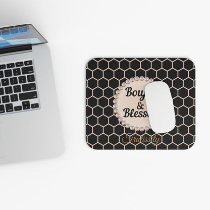 Personalized Boujee & Blessed Luxe Office Mouse Pad - 3 Designs