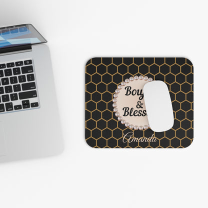 Personalized Boujee & Blessed Luxe Office Mouse Pad - 3 Designs