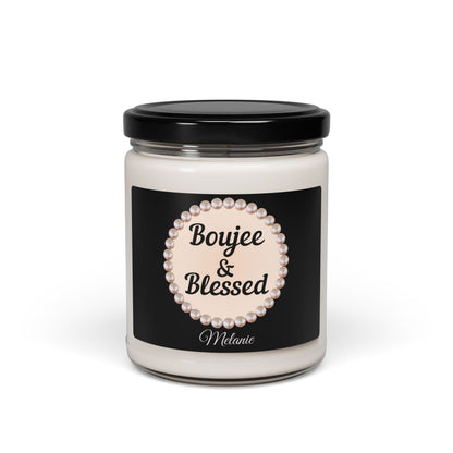 Personalized Boujee & Blessed 9 oz Scented Soy Candle, 9oz