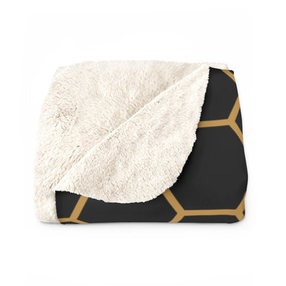 Personalized Luxurious Bee Boujee Pearl-Print Sherpa Fleece Blanket - 2 Sizes and 3 Designs
