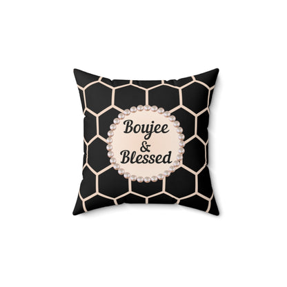 Boujee & Blessed Pearl-Print Decorative Pillow