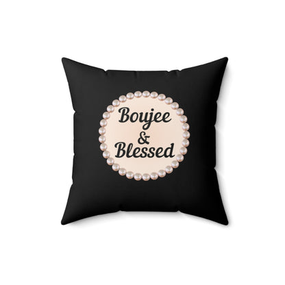 Boujee & Blessed Pearl-Print Decorative Pillow