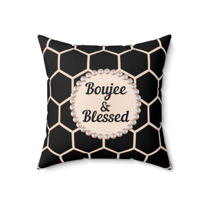Boujee & Blessed Pearl-Print Decorative Pillow