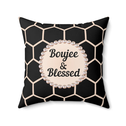 Boujee & Blessed Pearl-Print Decorative Pillow