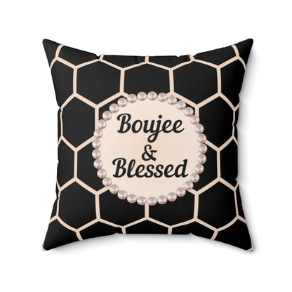 Boujee & Blessed Pearl-Print Decorative Pillow