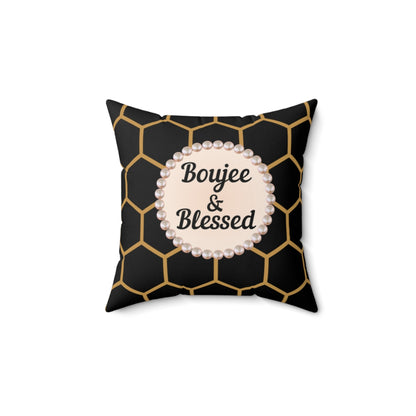 Boujee & Blessed Pearl-Print Decorative Pillow