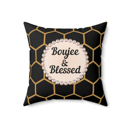 Boujee & Blessed Pearl-Print Decorative Pillow