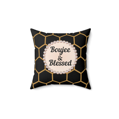 Boujee & Blessed Pearl-Print Decorative Pillow