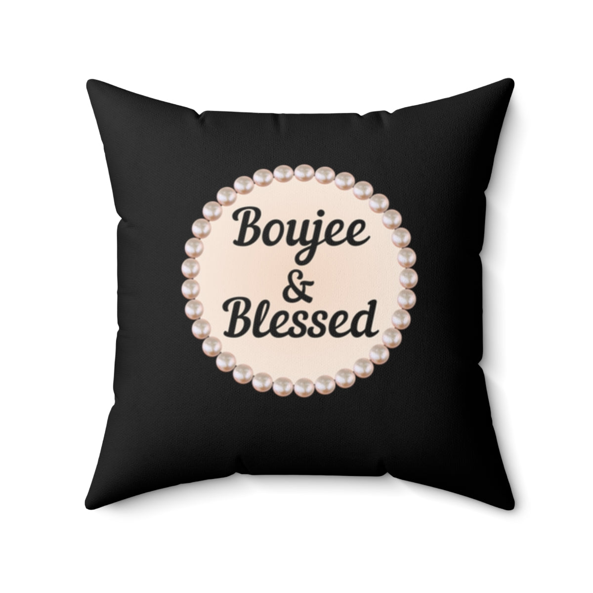 Boujee & Blessed Pearl-Print Decorative Pillow
