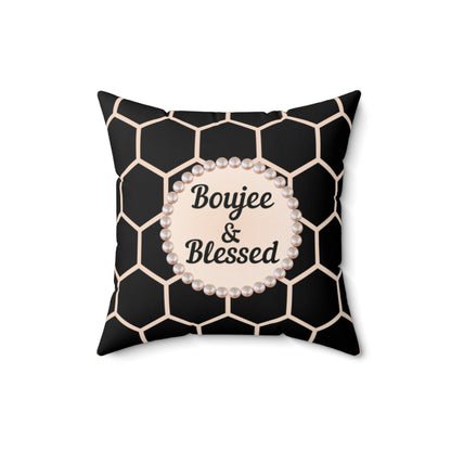 Boujee & Blessed Pearl-Print Decorative Pillow