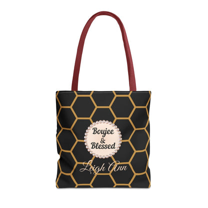 Personalized "Boujee & Blessed" Luxe Tote (Classic & Honeycomb Editions)