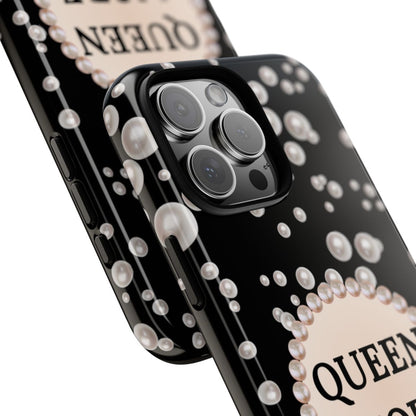 Personalized Boujee - Themed Tough iPhone 16 Pro Max Case (Black or Pearl Emblem)