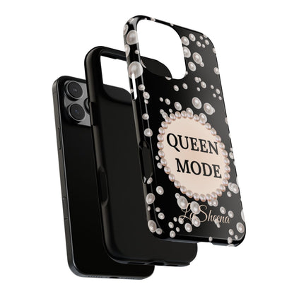 Personalized Boujee - Themed Tough iPhone 16 Pro Max Case (Black or Pearl Emblem)