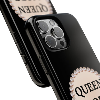 Personalized Boujee - Themed Tough iPhone 16 Pro Max Case (Black or Pearl Emblem)