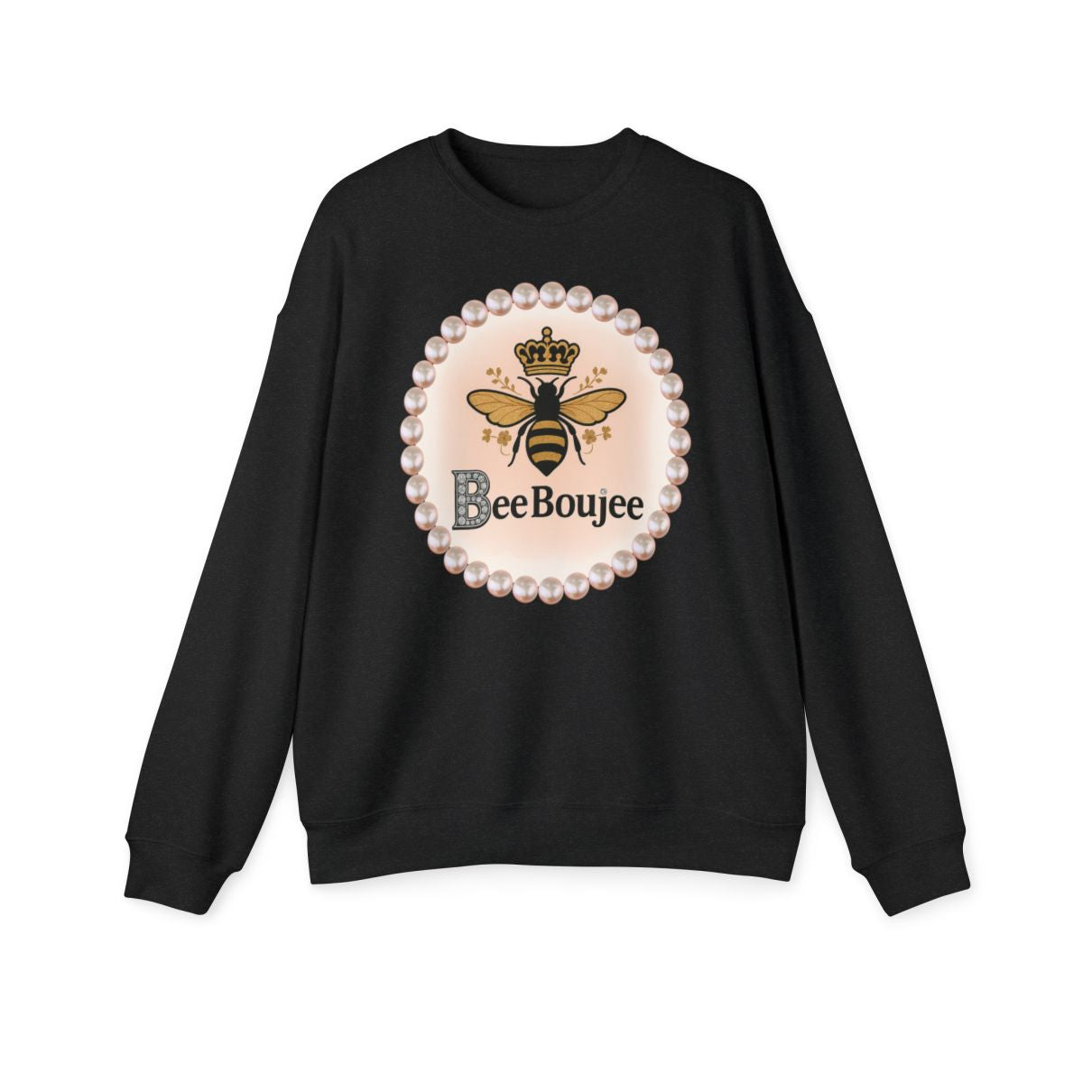 CUSTOMIZABLE "Bee" Boujee Pearl Emblem - Drop Shoulder Sweatshirt