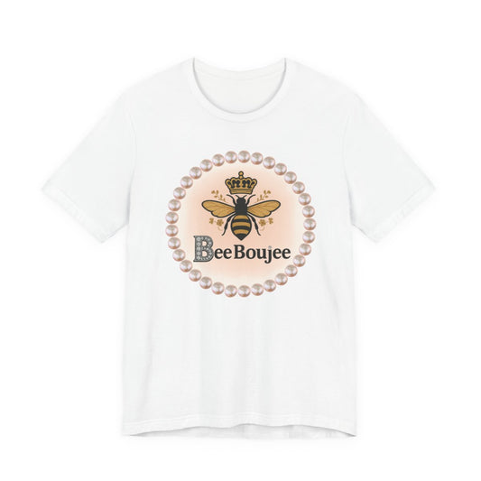 Customizable Bee Boujee Pearl Emblem Tee