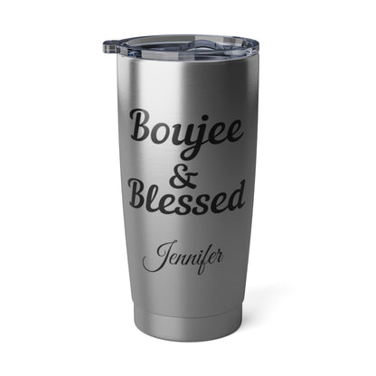 Personalized Boujee & Blessed 20 oz Insulated Travel Tumbler