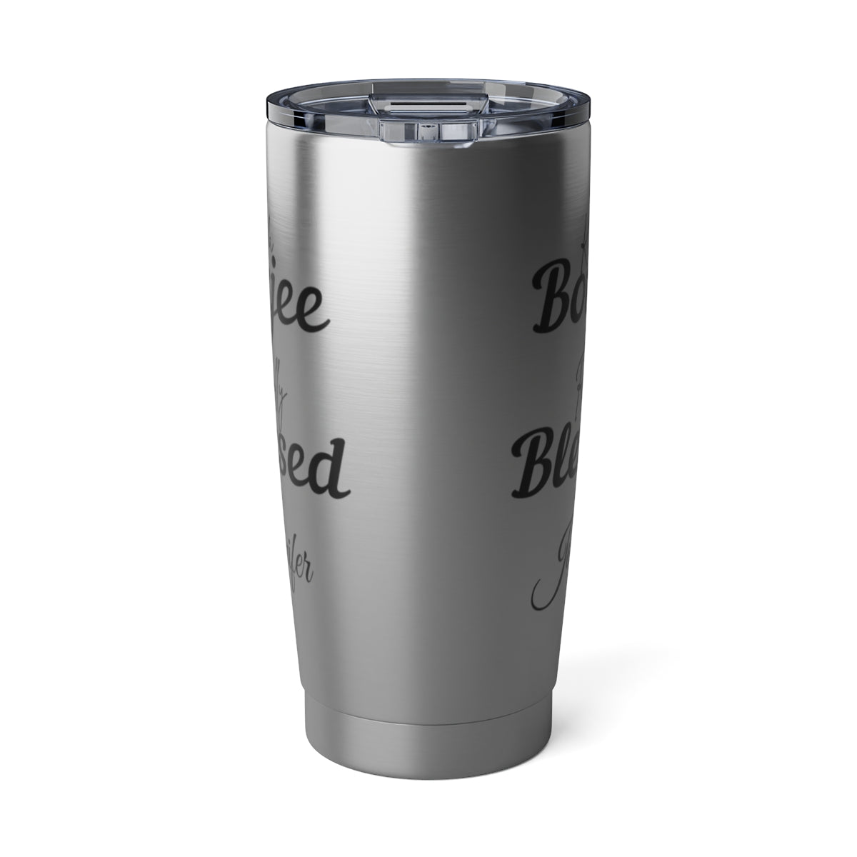 Personalized “Kinda Boujee, Really Blessed” 20 oz Insulated Tumbler — Pearl Medallion or Signature Script